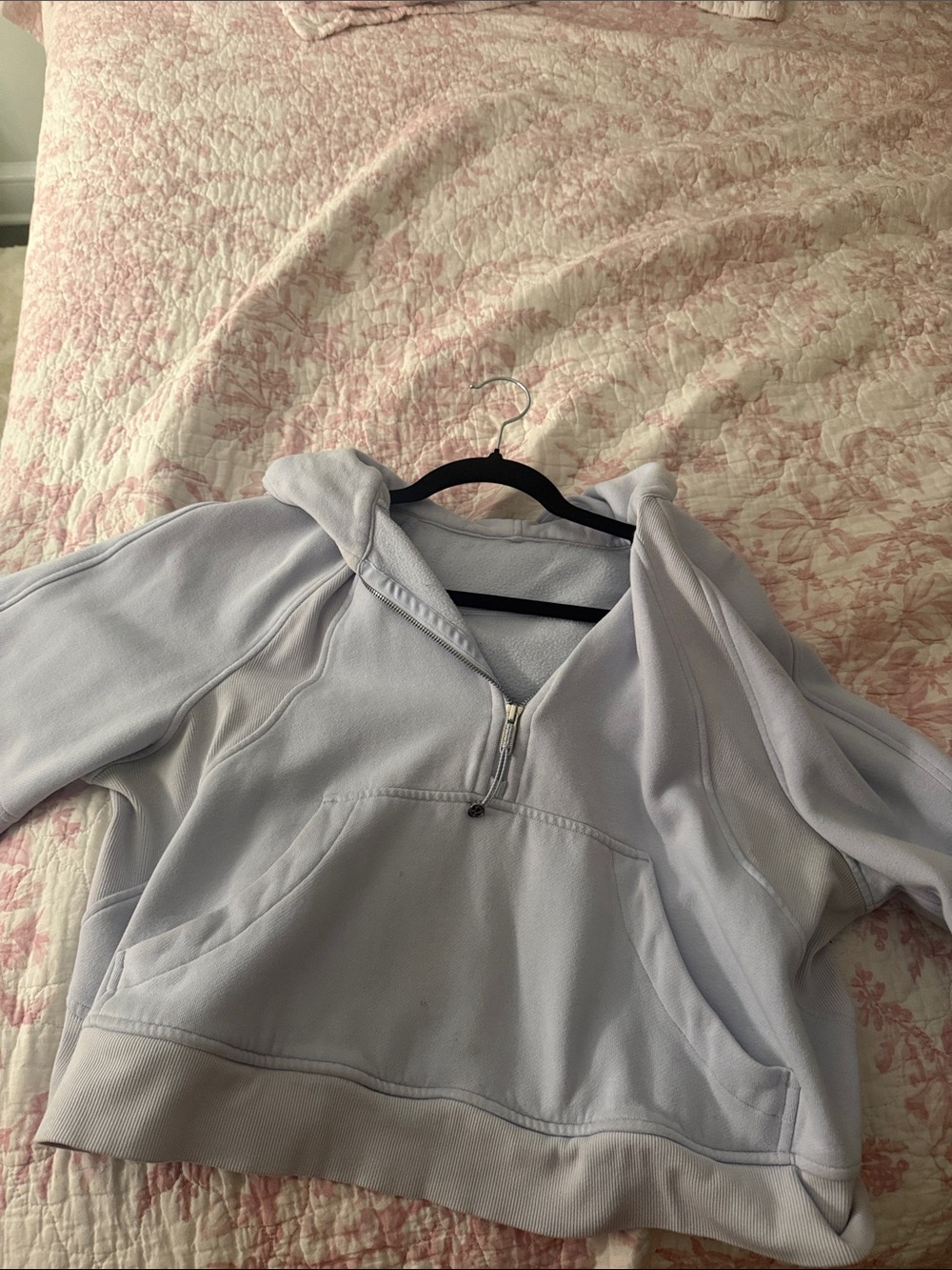 lululemon athletica Light Lavender Half-Zip Hoodie Sweater - Women